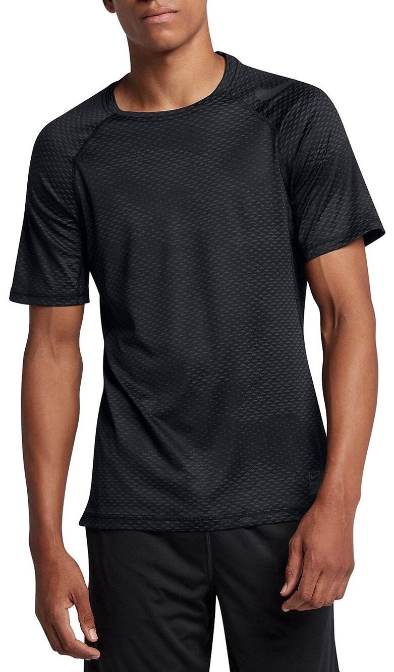 Nike Pro Combat Shirt Men's XL Black Grey Hypercool Runner Gym Training